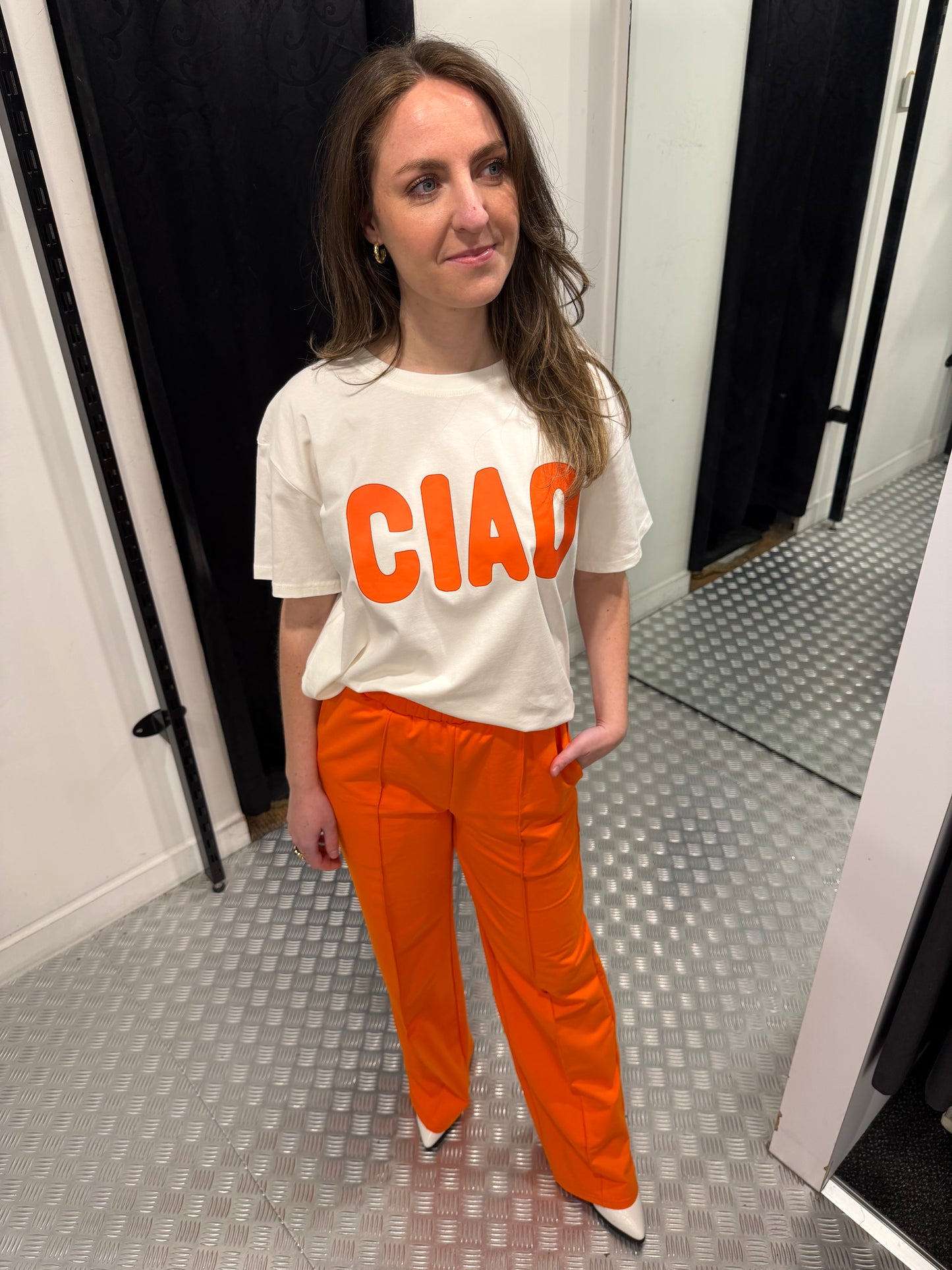 Oranje jogging wide leg by swan