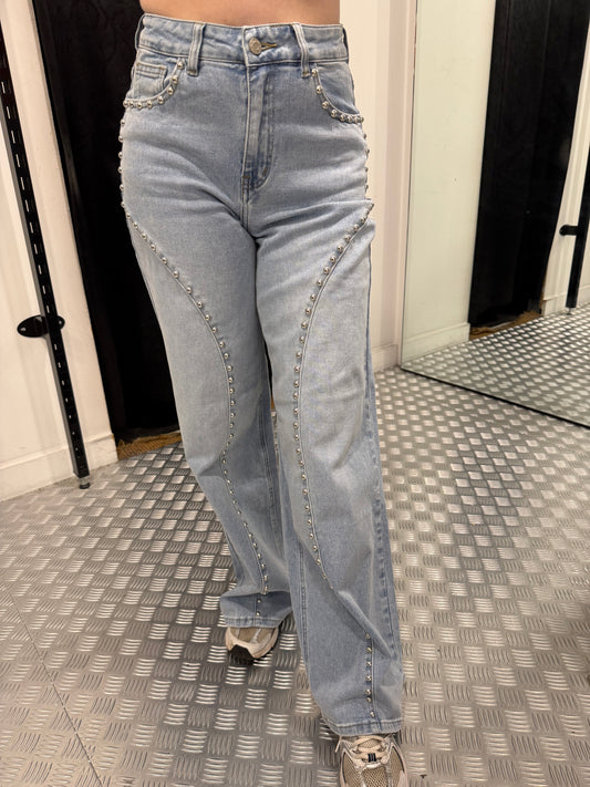 Musthave studs wide leg jeans