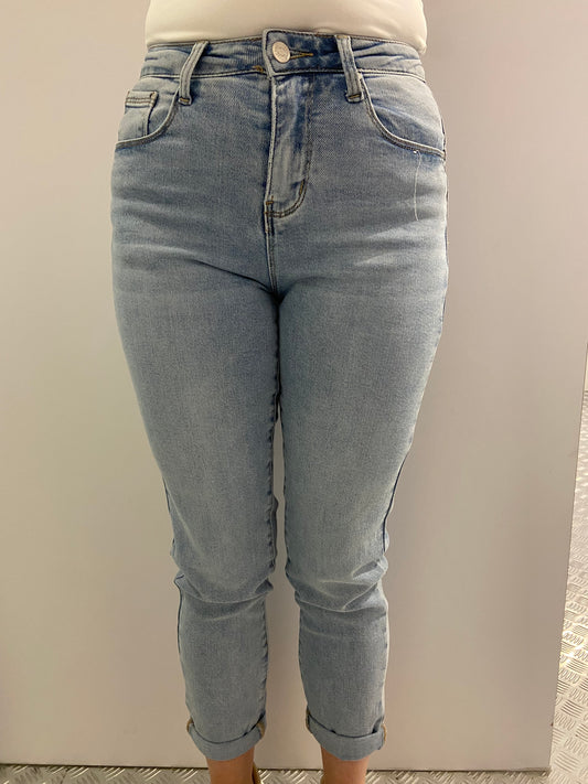Blauwe regular fit jeans Hello Miss HM 302-2