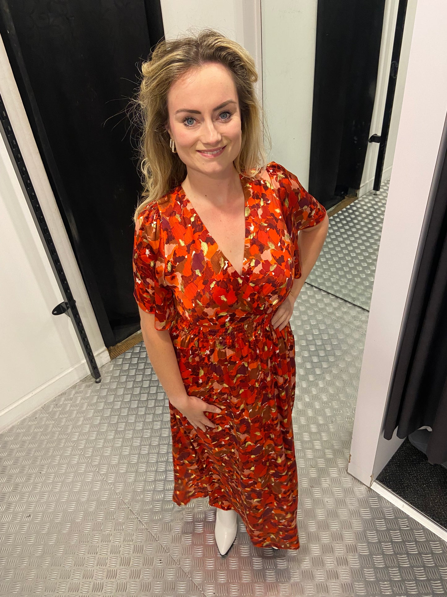 Red summer dress