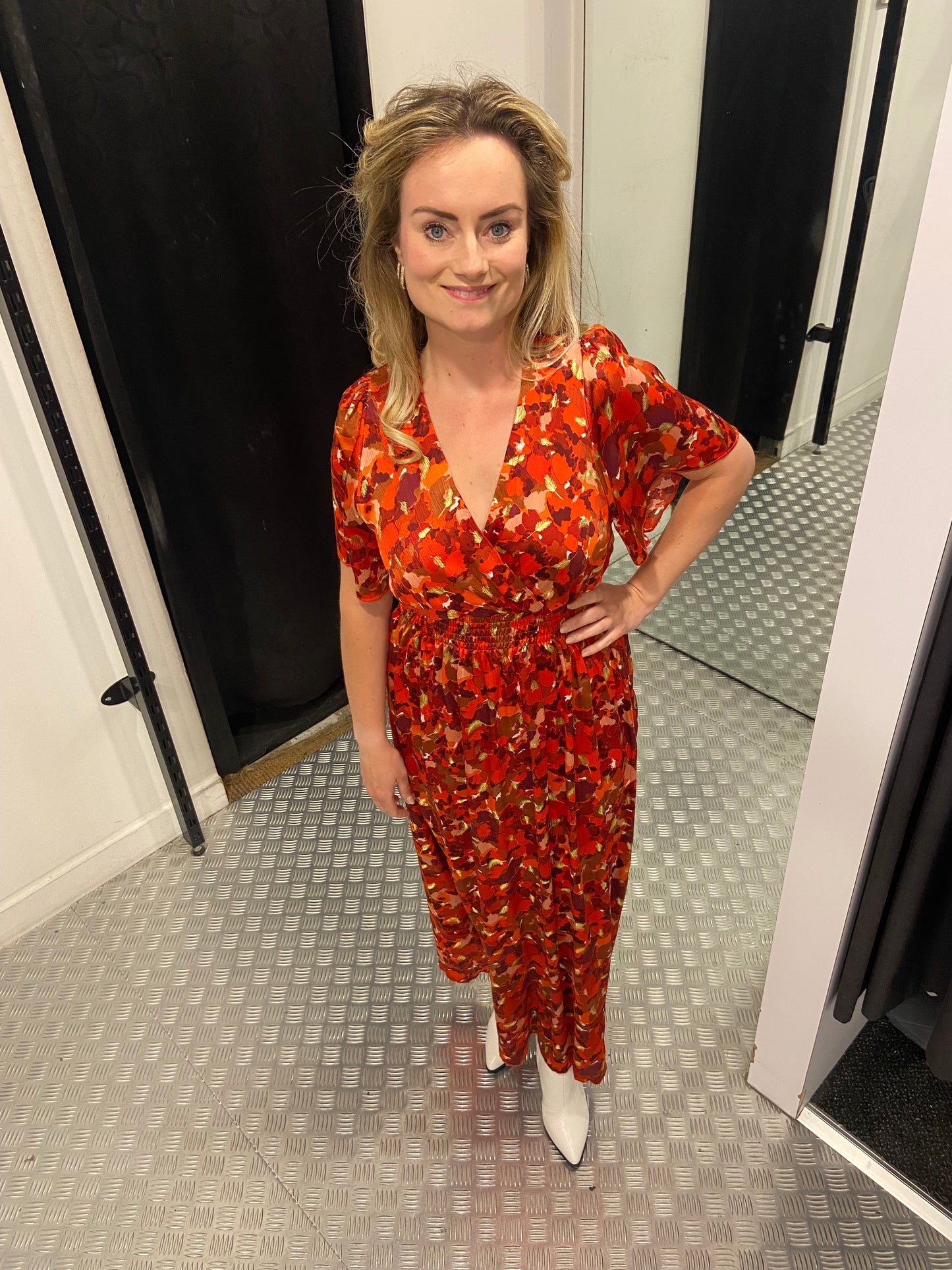 Red summer dress