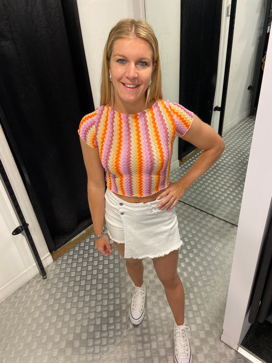 Zigzag colourful top