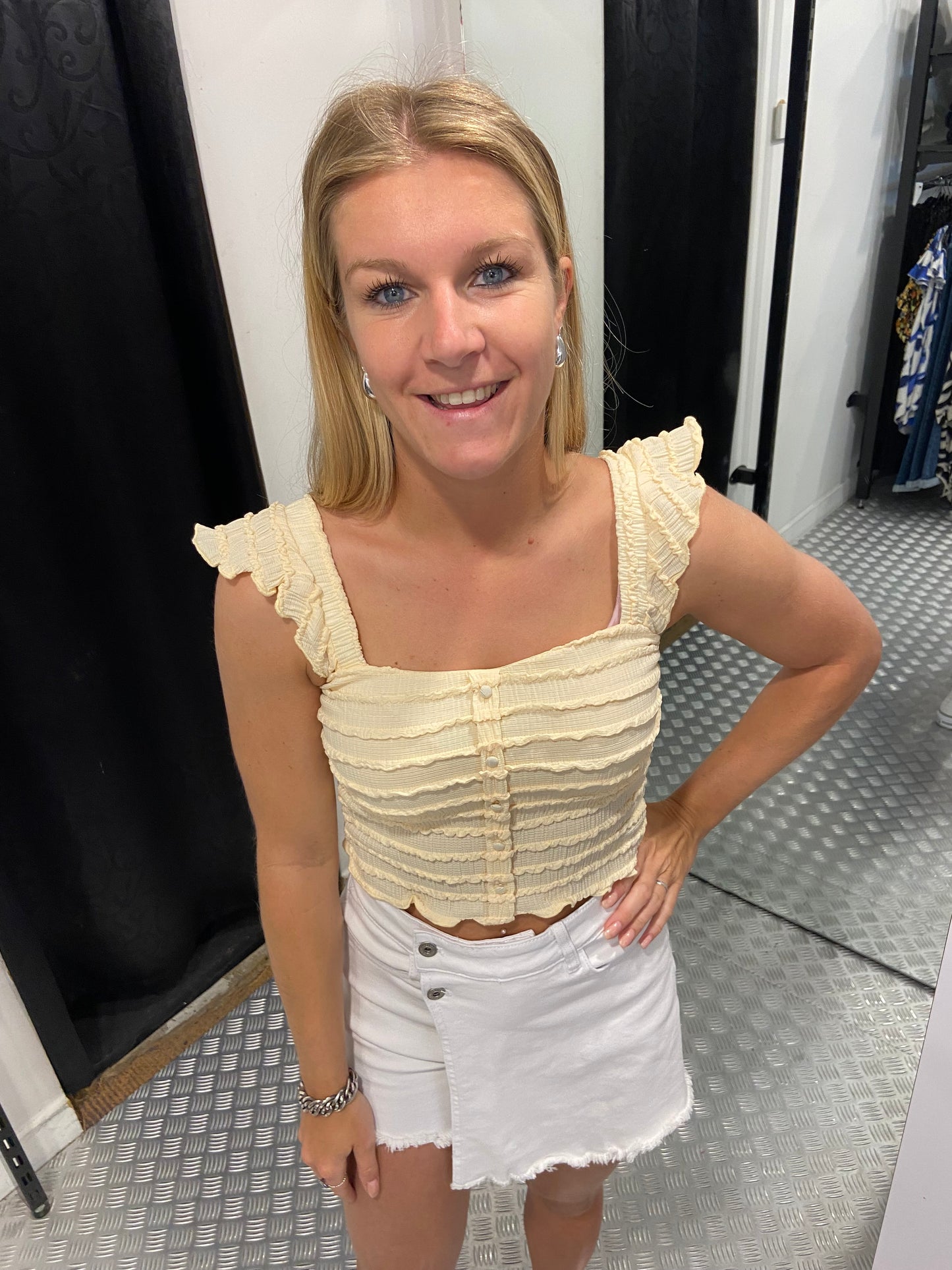 Butteryellow cropped top