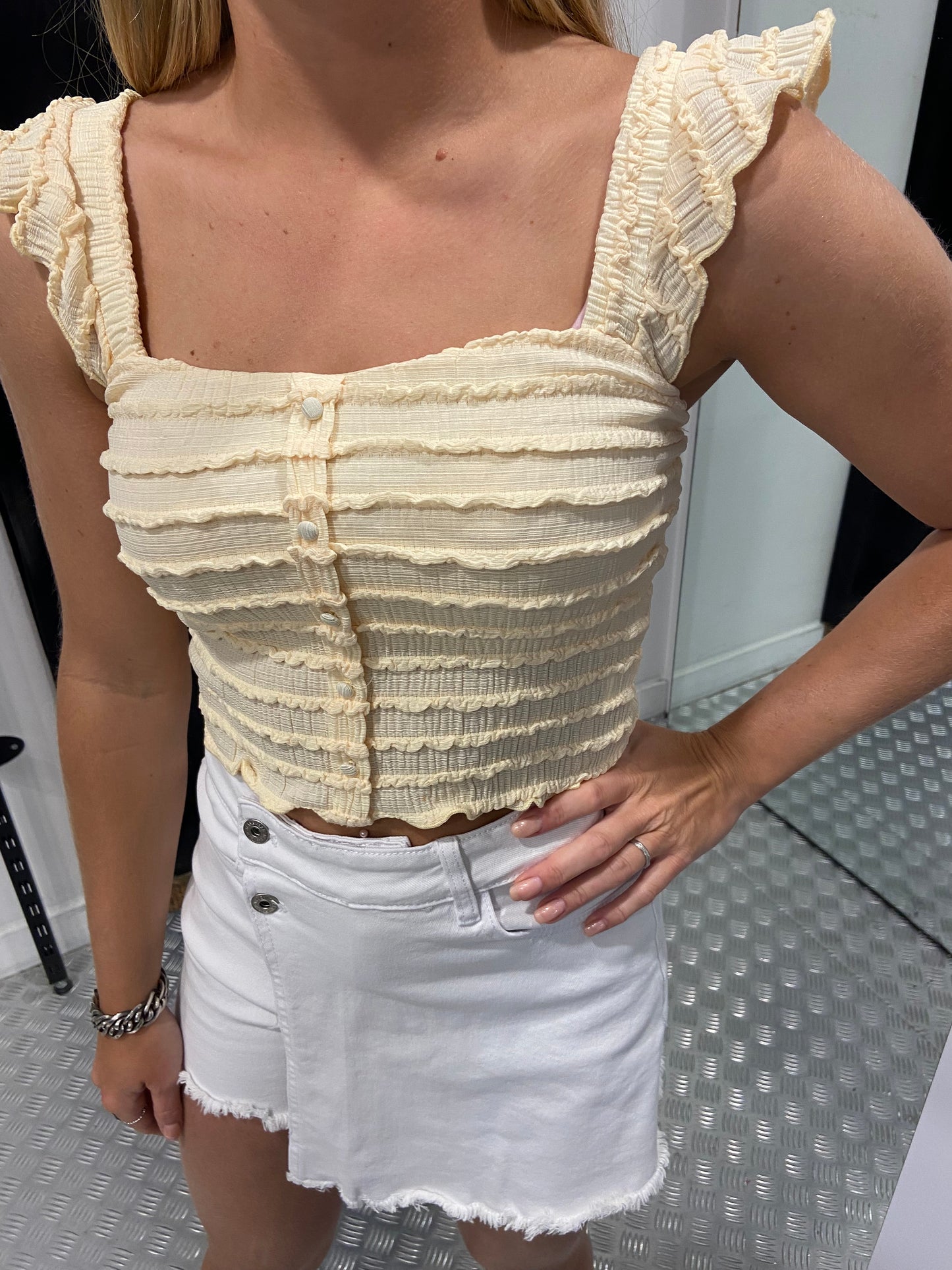 Butteryellow cropped top