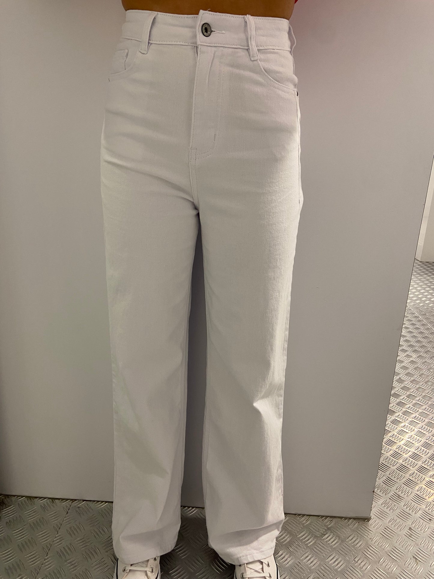 White wide leg Hello Miss