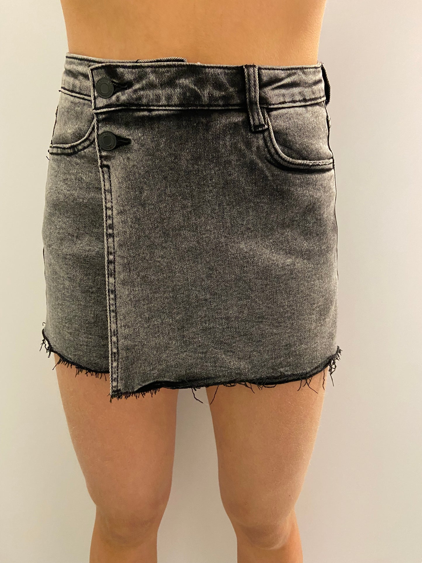 Grey destroyed skort