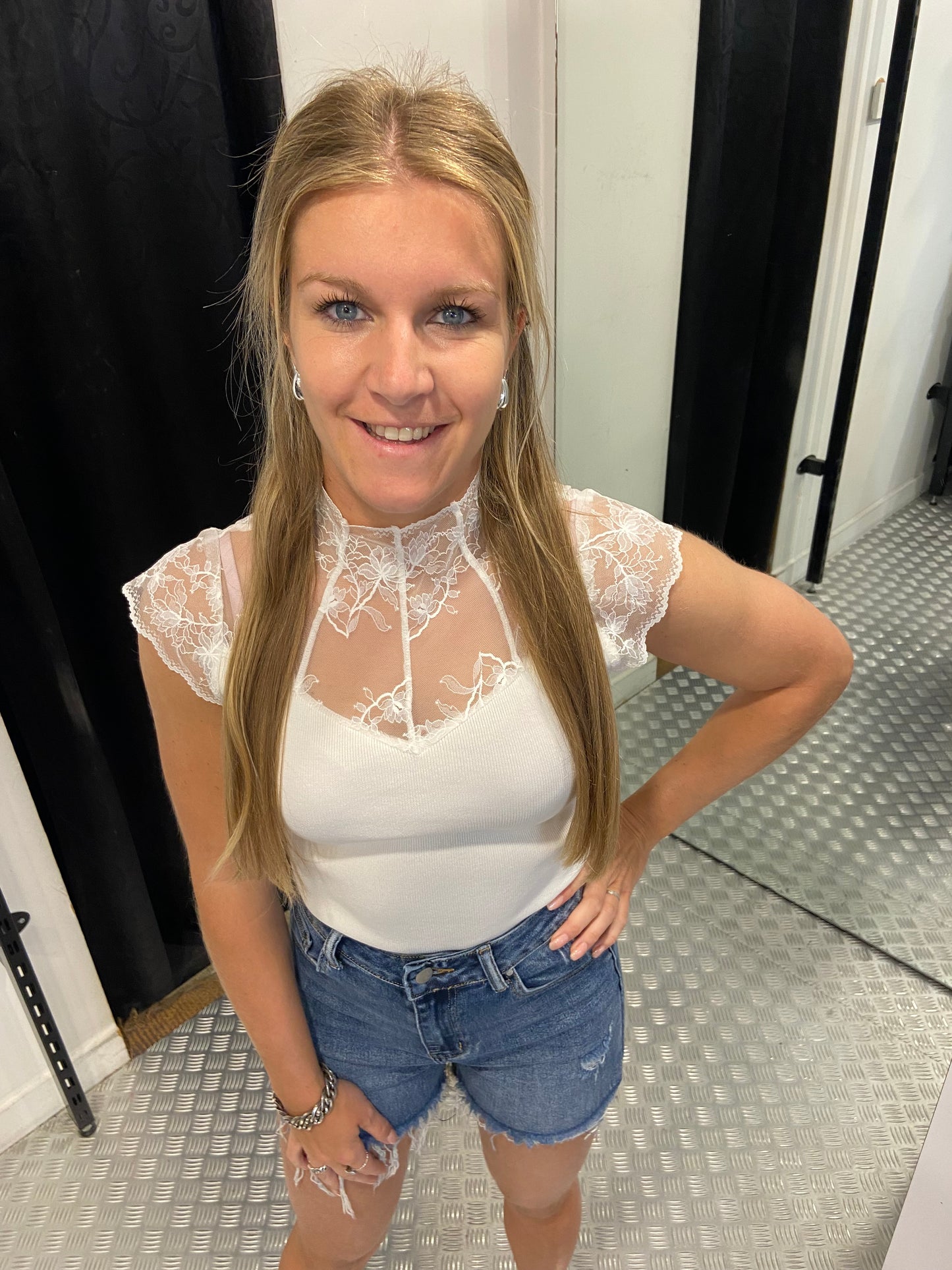 White lace top