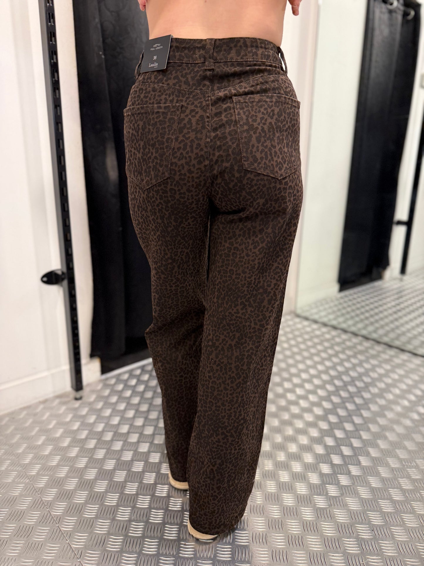 Cheetah wide leg pants