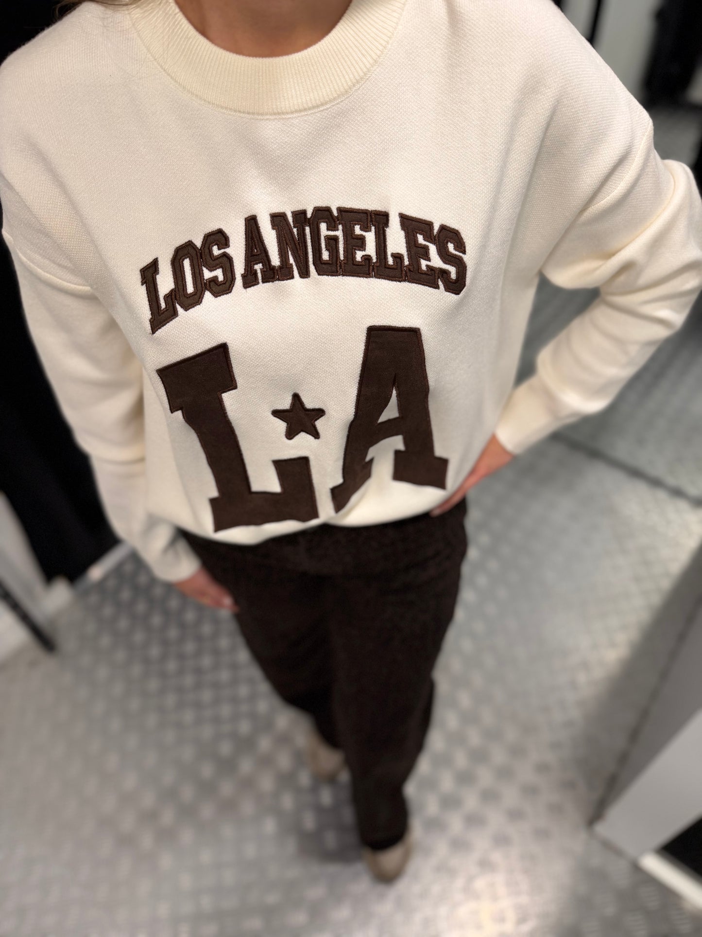 La beige trui