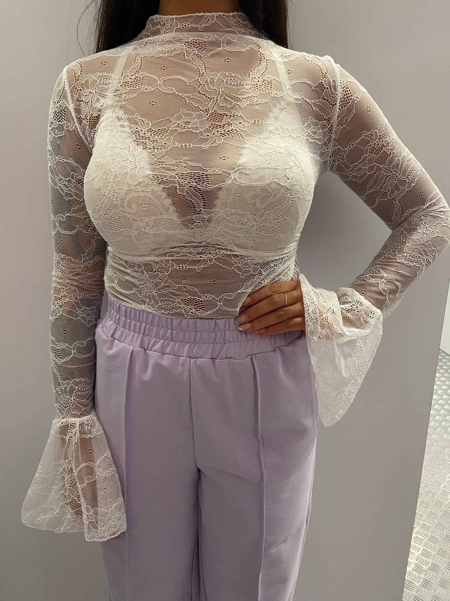 White lace top