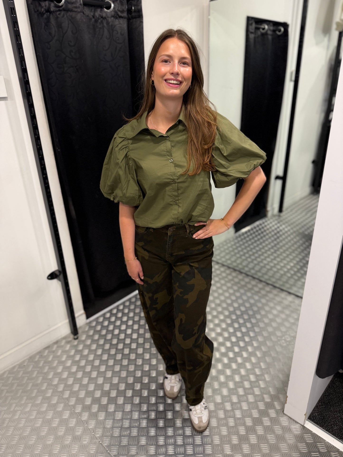 Army cotton blouse