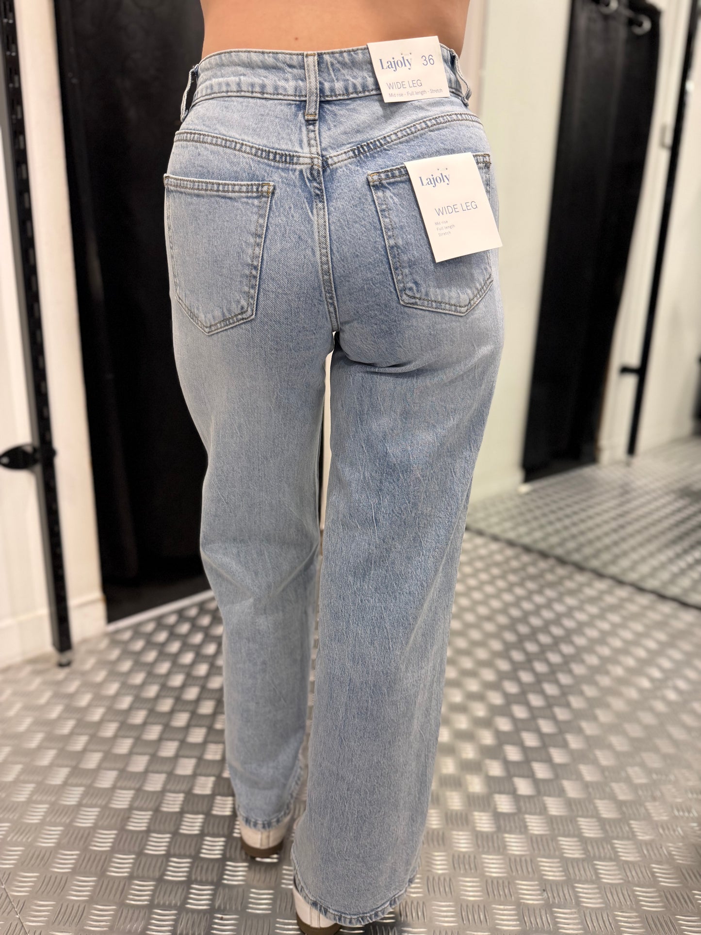Emilia silver wide leg jeans