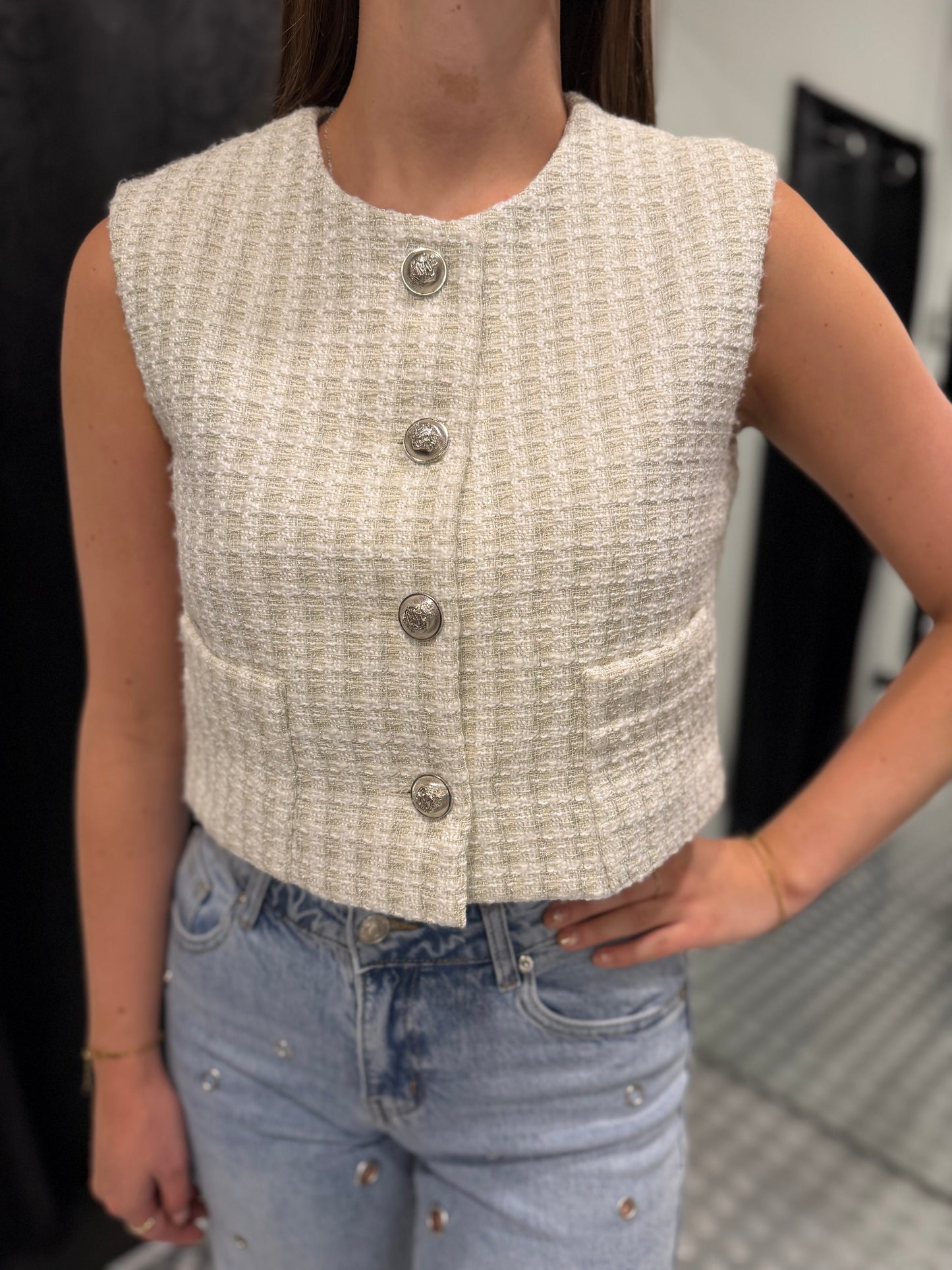 Chique white gilet