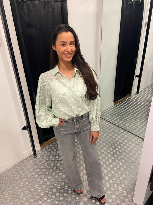 Chain mint blouse