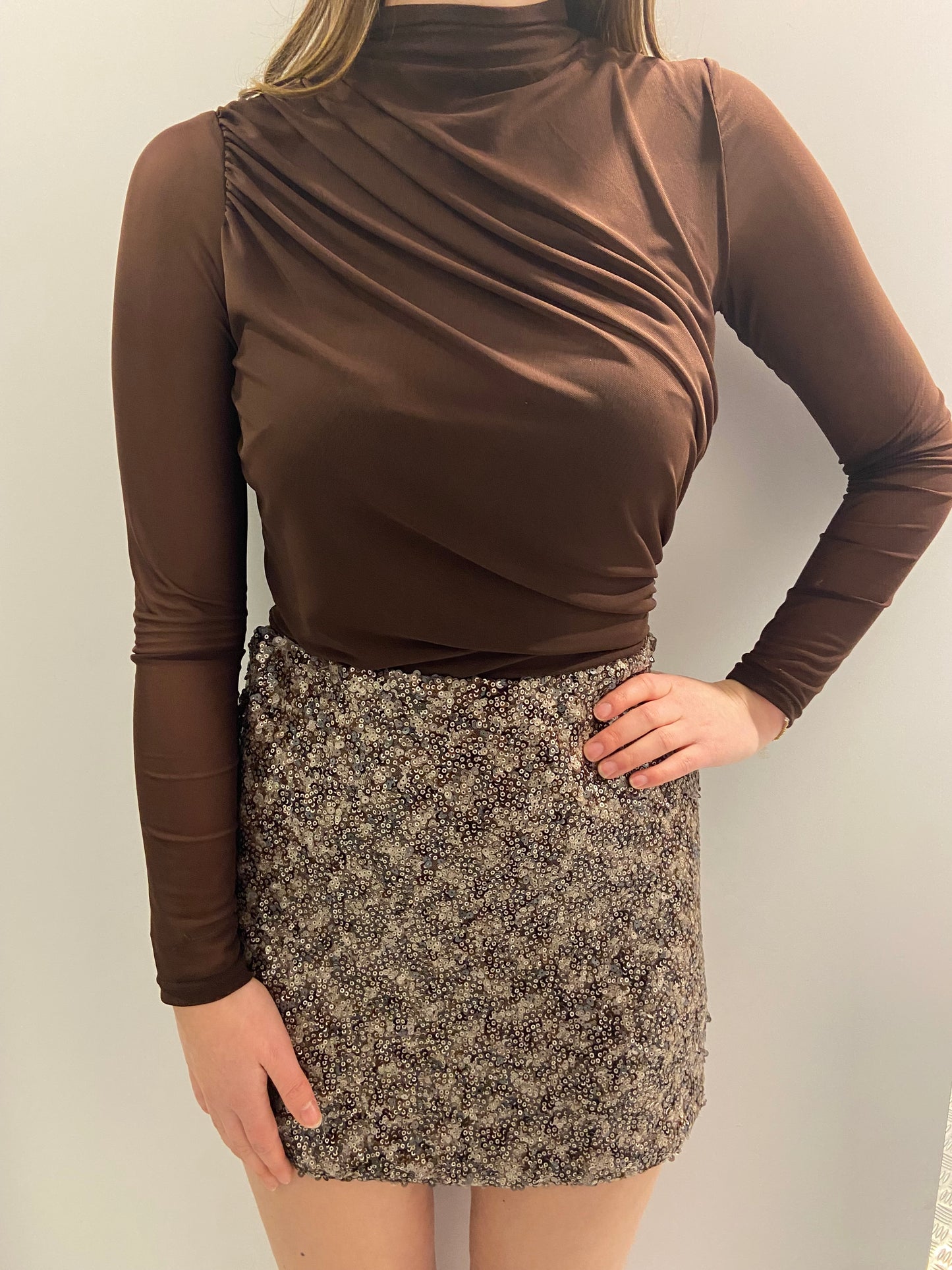 Sequin shiny skirt