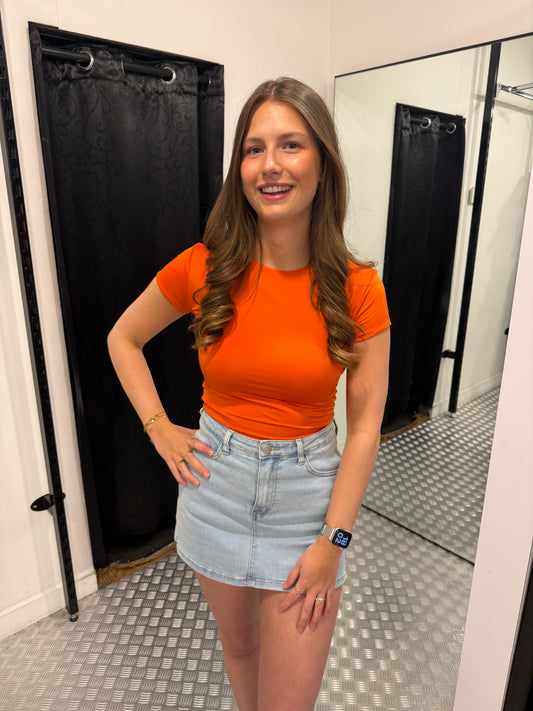 Oranje croptop