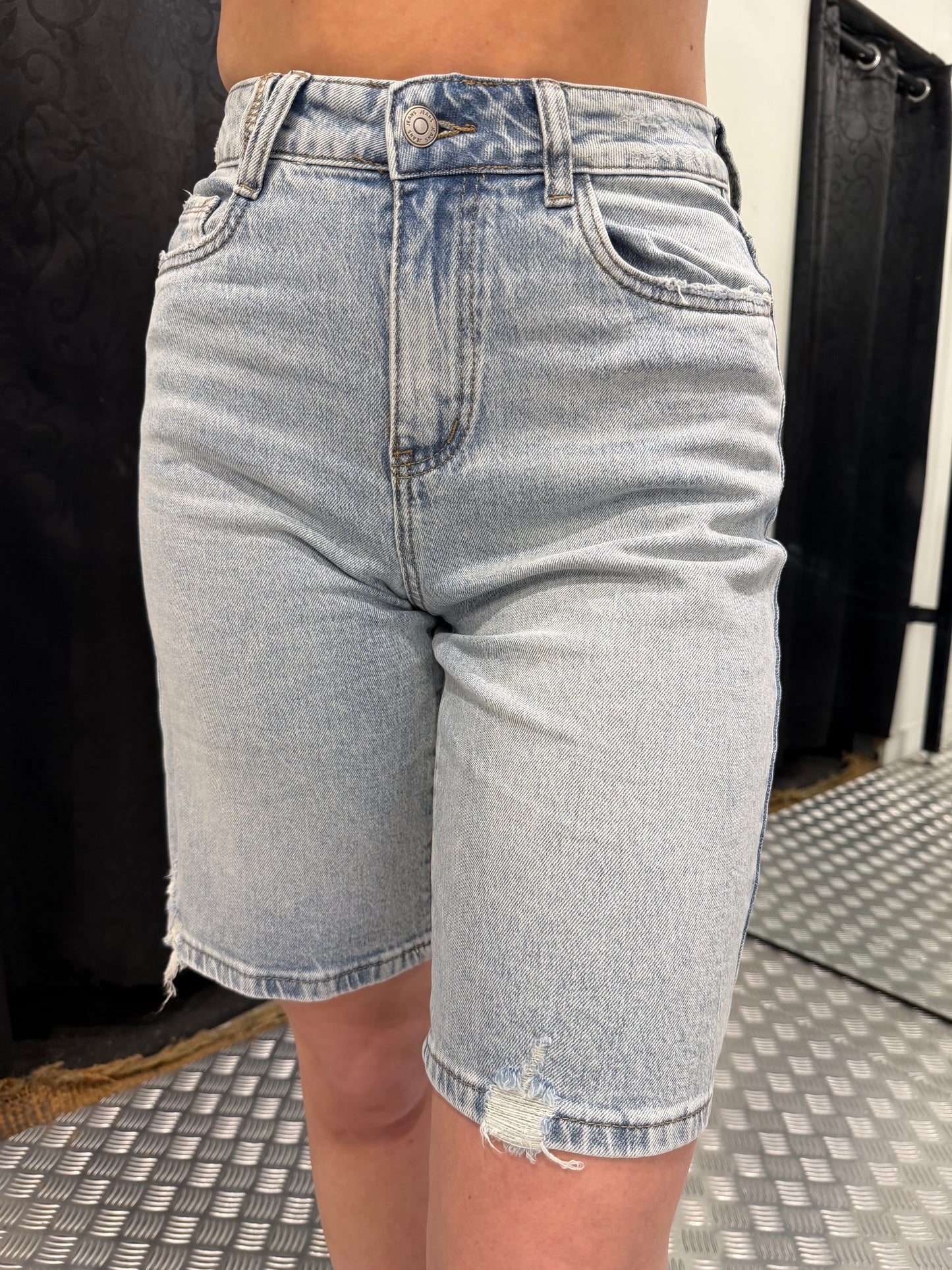 Baggy bermuda denim short Hello miss