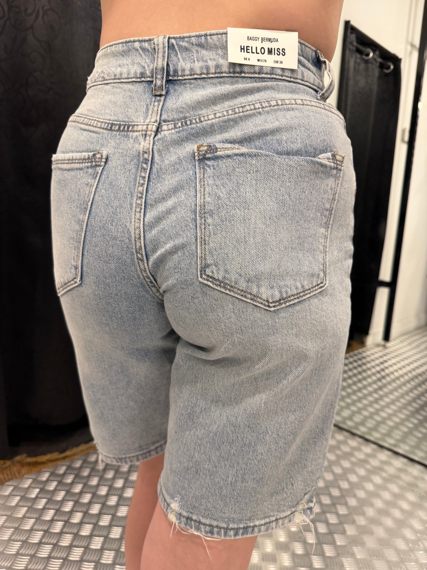 Baggy bermuda denim short Hello miss