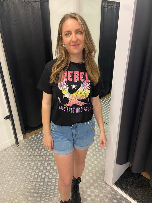 Zwart shirt REBEL