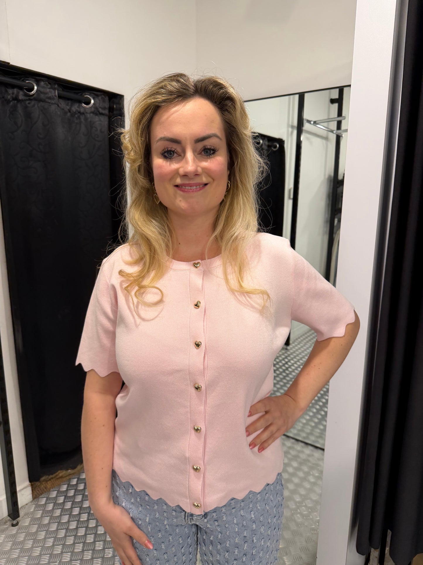 Pink hearts top
