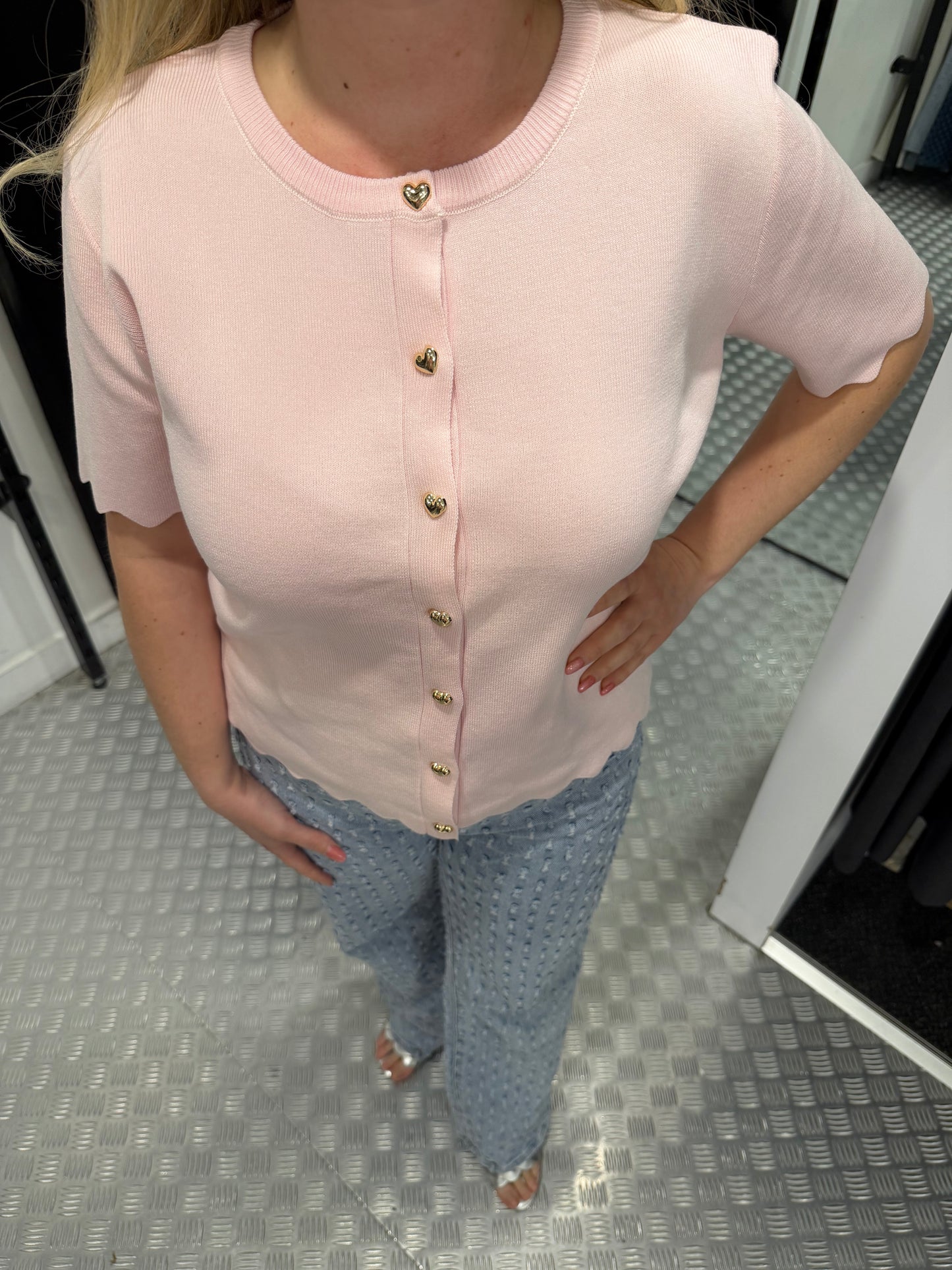 Pink hearts top