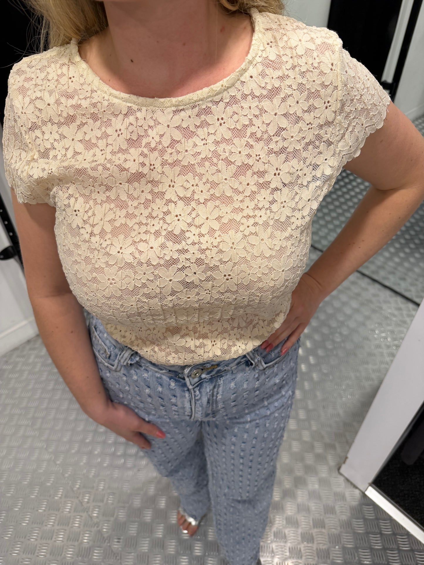 Fiene black lace top