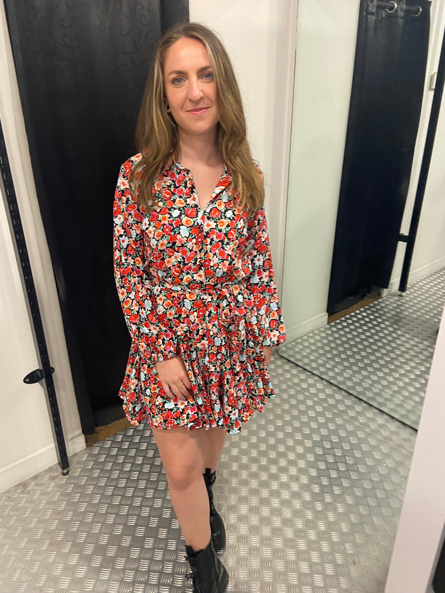 Flower ruffle dress
