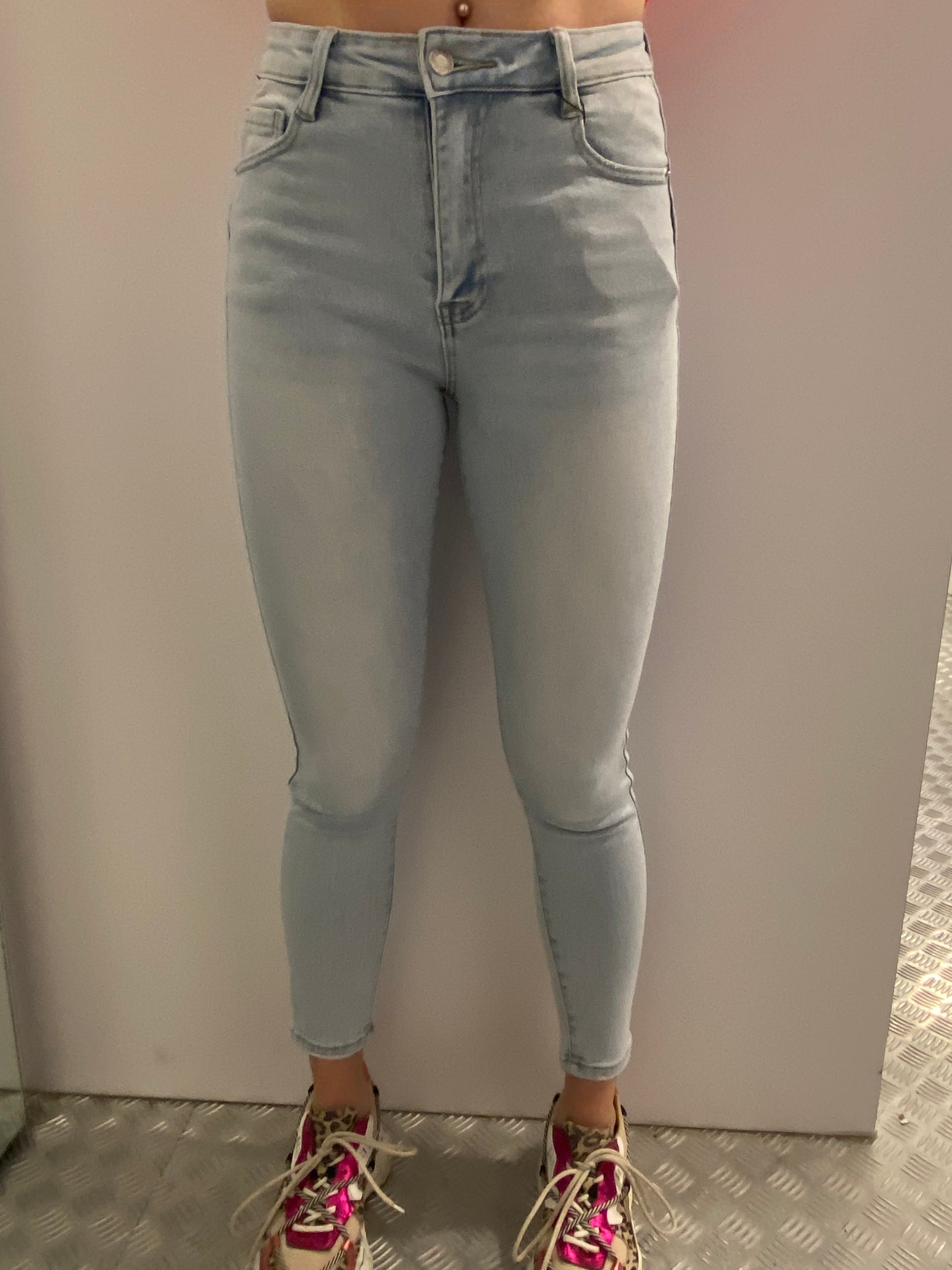 Lichtblauwe skinny laulia push up