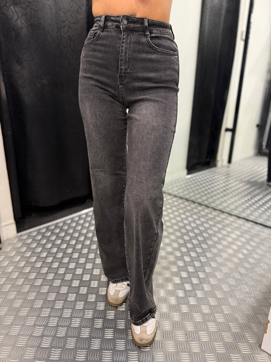 Stonewashed wide leg jeans laulia