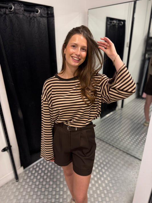 Brown striped longsleeve