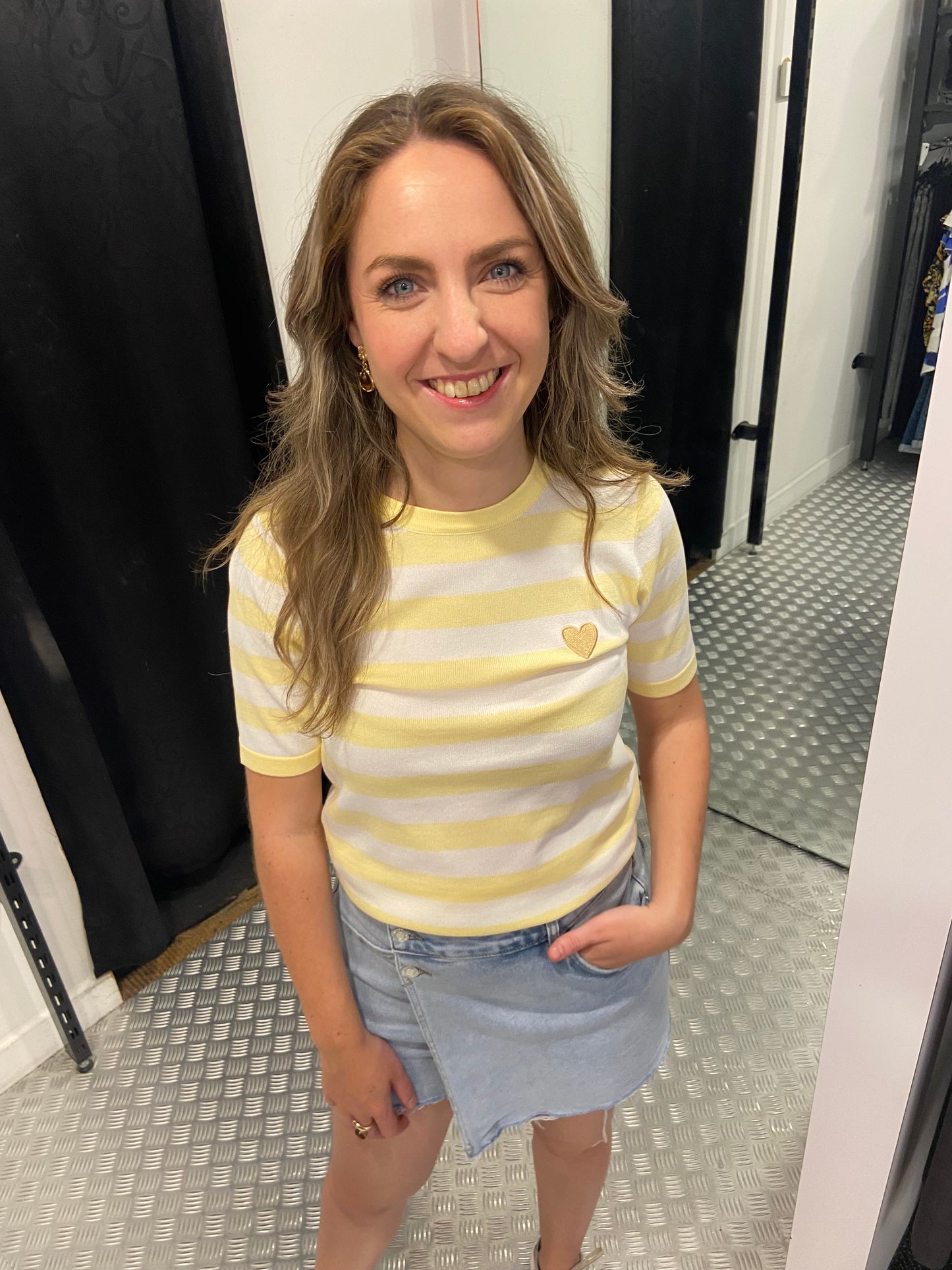 Yellow striped top