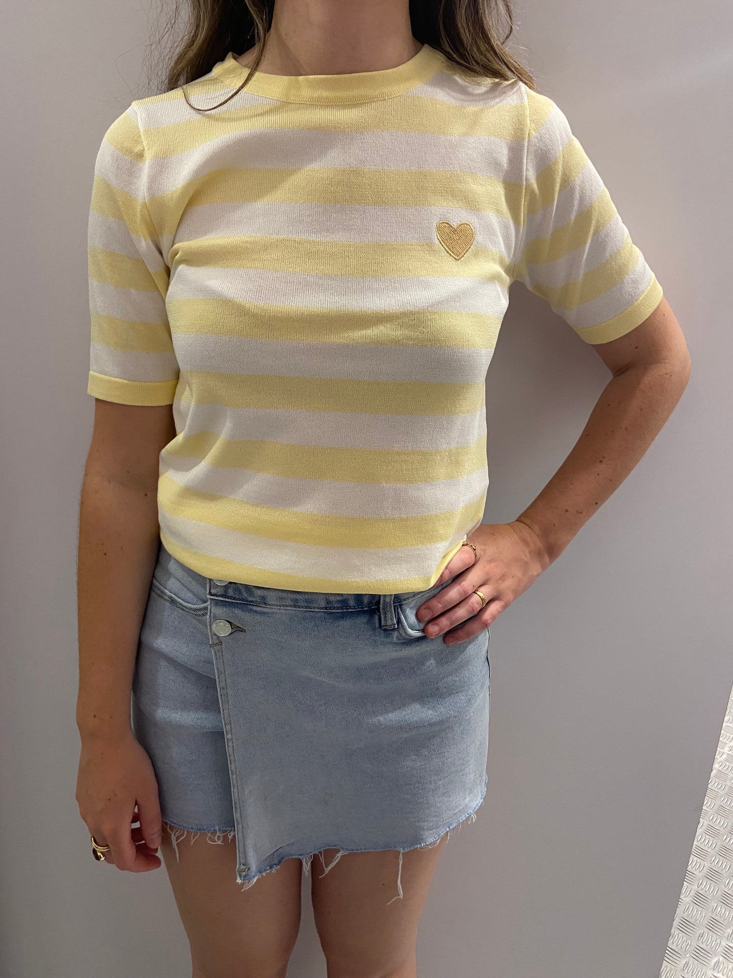 Yellow striped top