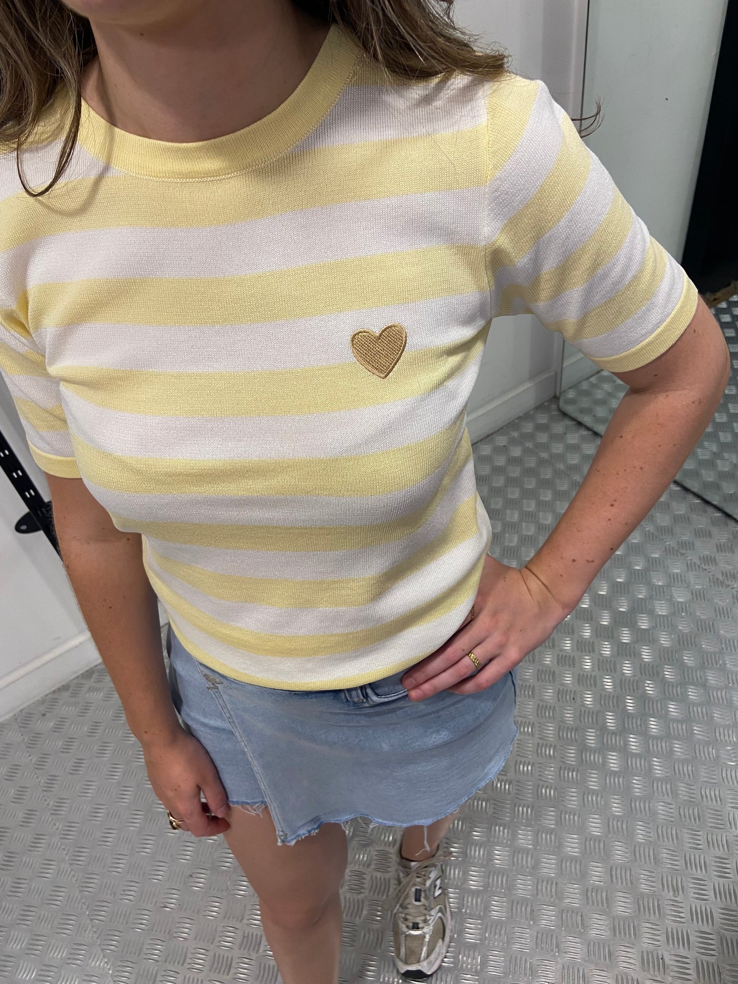 Yellow striped top