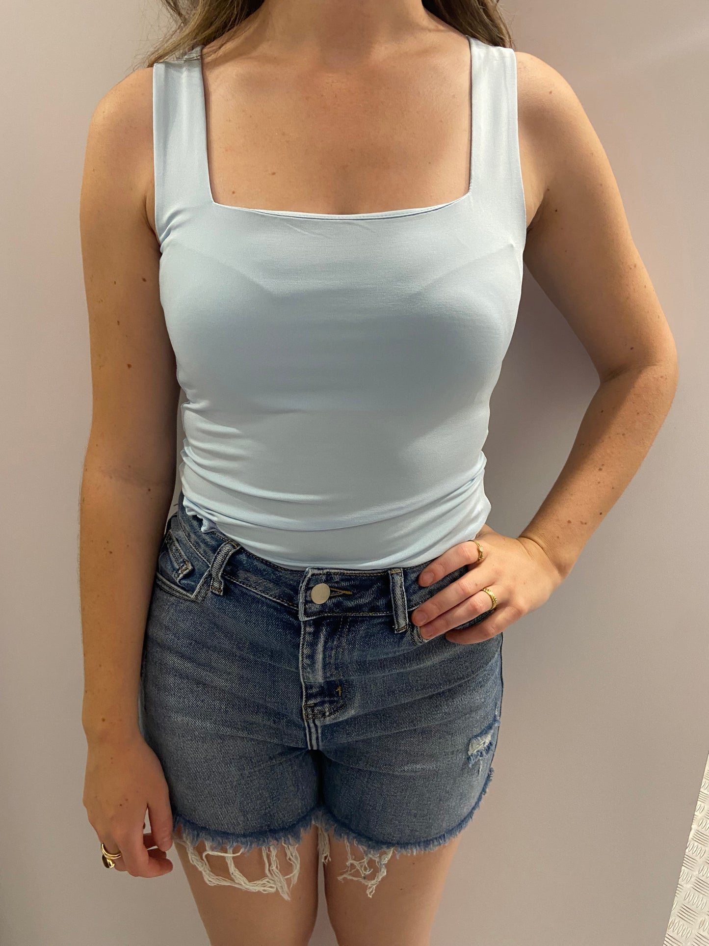 Bruine top vierkante hals By swan