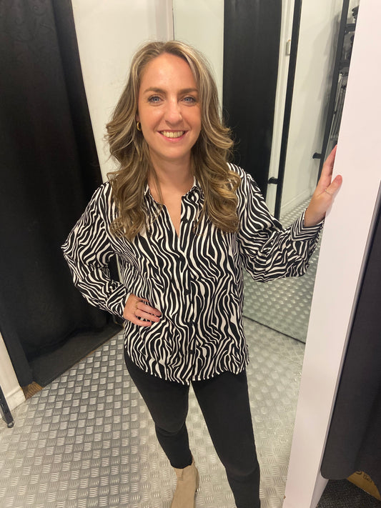 Zebra animal blouse