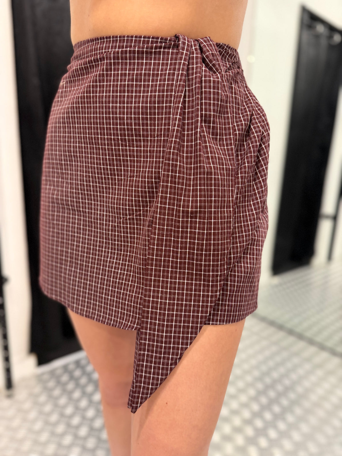 Bordeaux squared skort