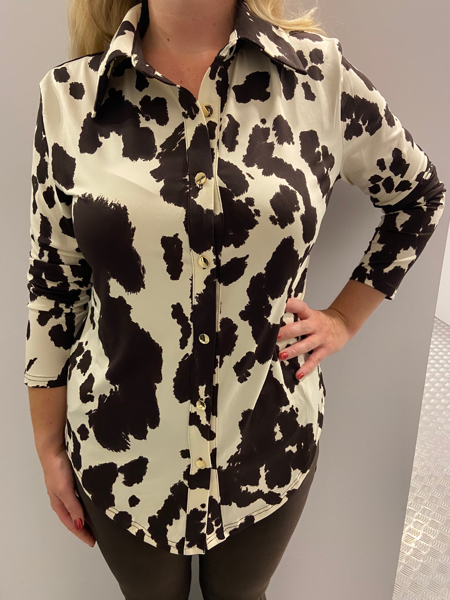 Cow travel blouse by swan