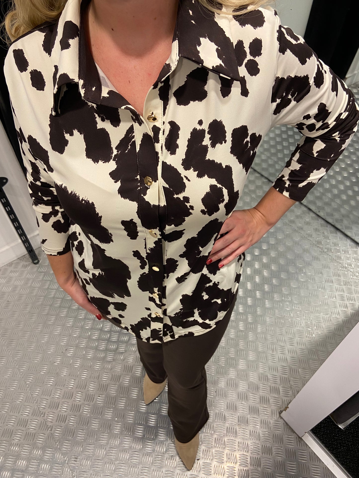 Cow travel blouse by swan