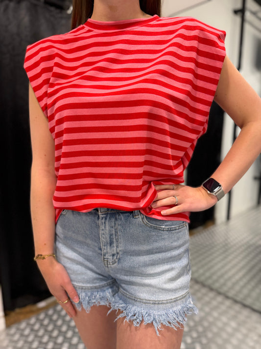 Franje ruffle denim short