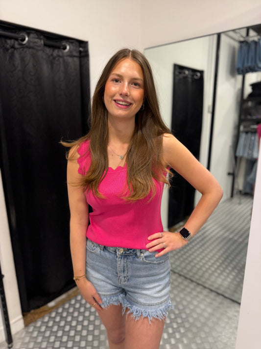 Fuchsia kartelrand top