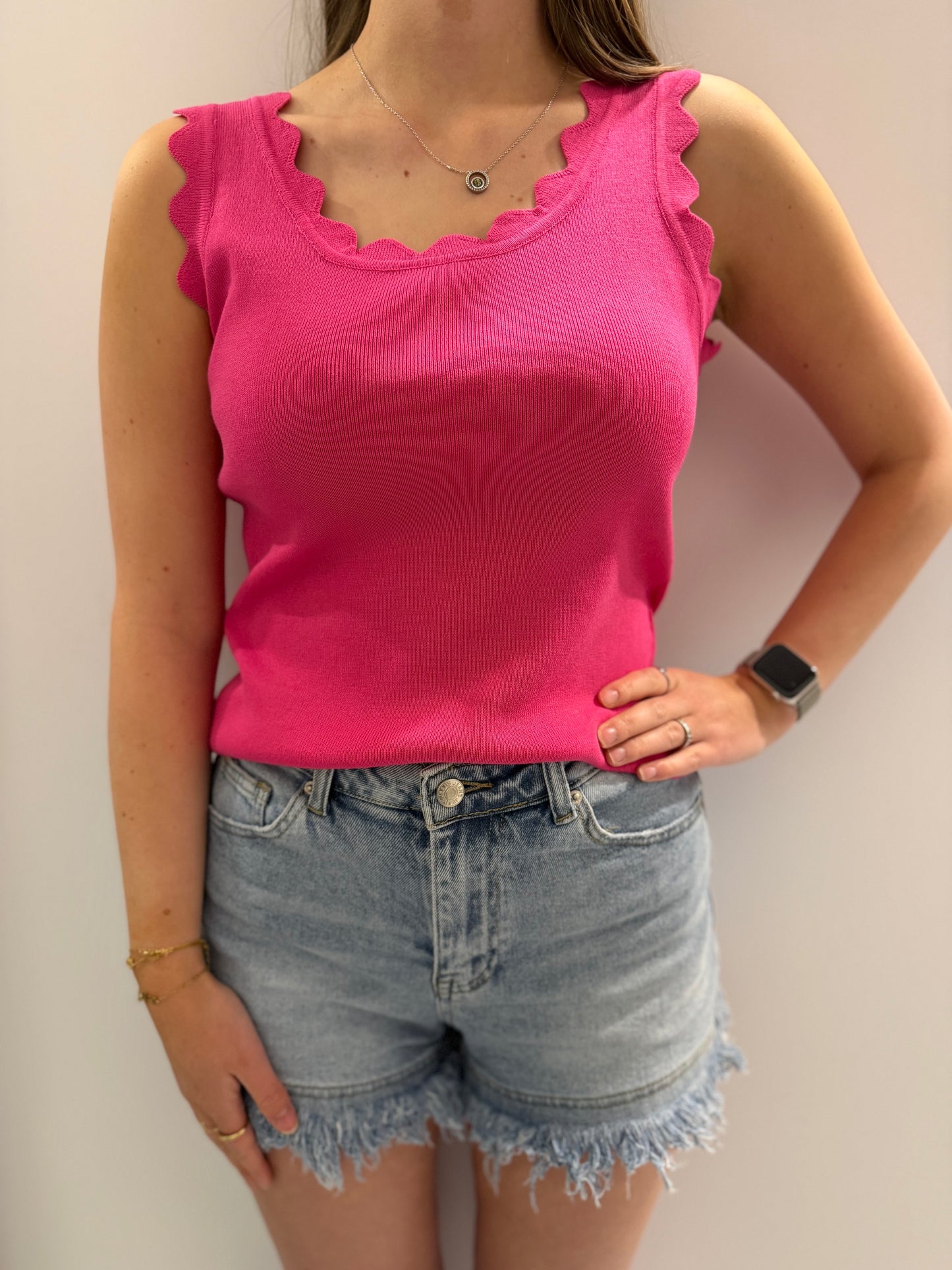 Fuchsia kartelrand top