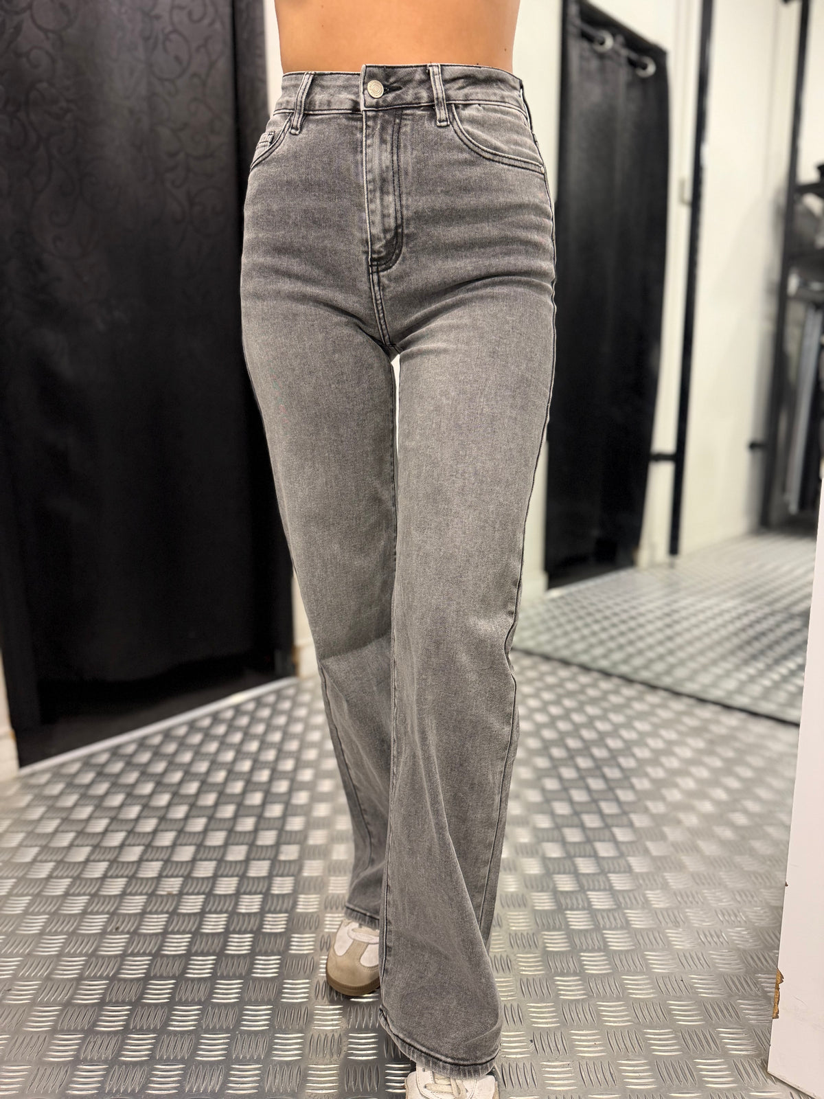 Grijze wide leg HM896