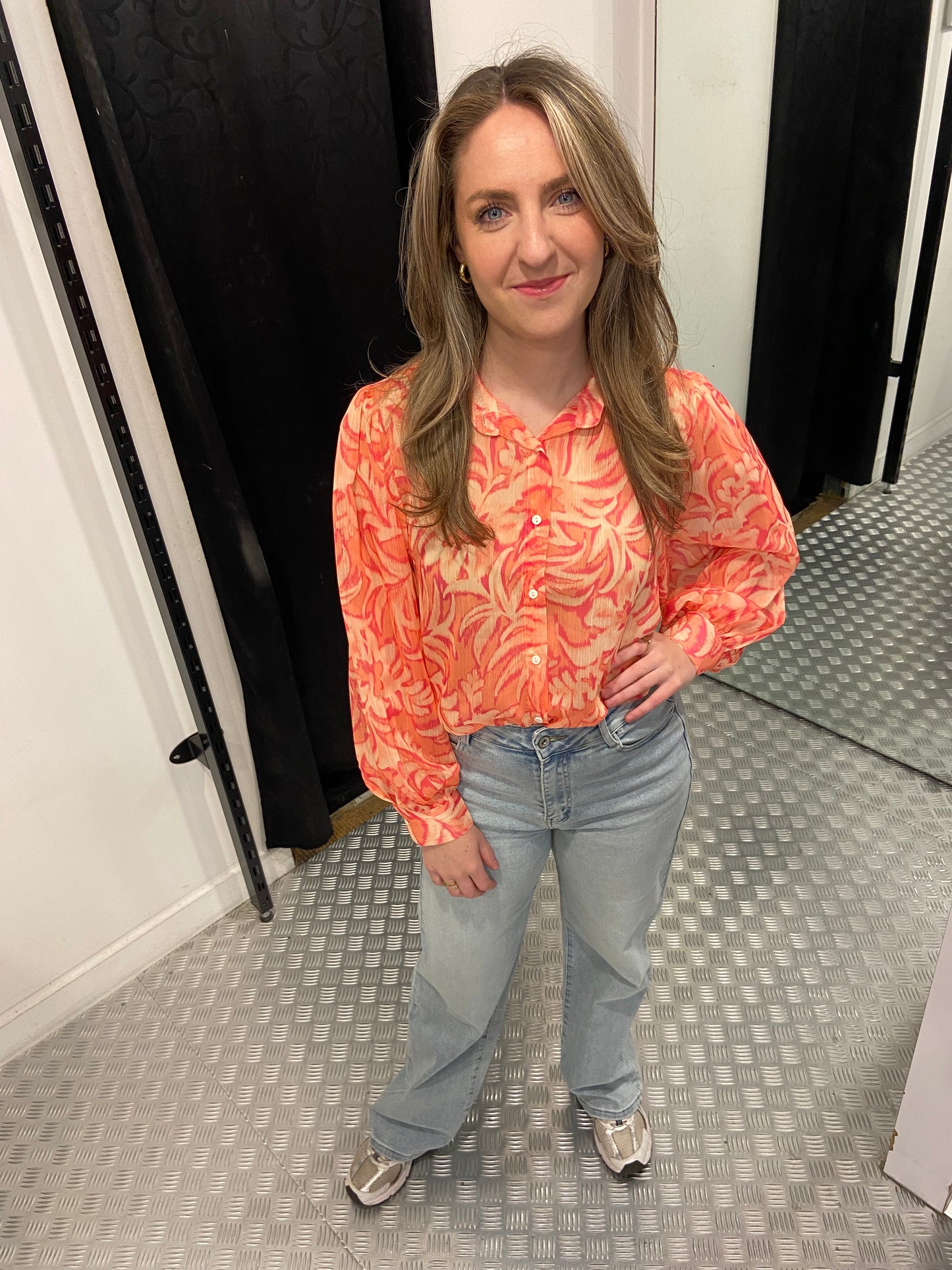 Lichtblauwe wide leg
