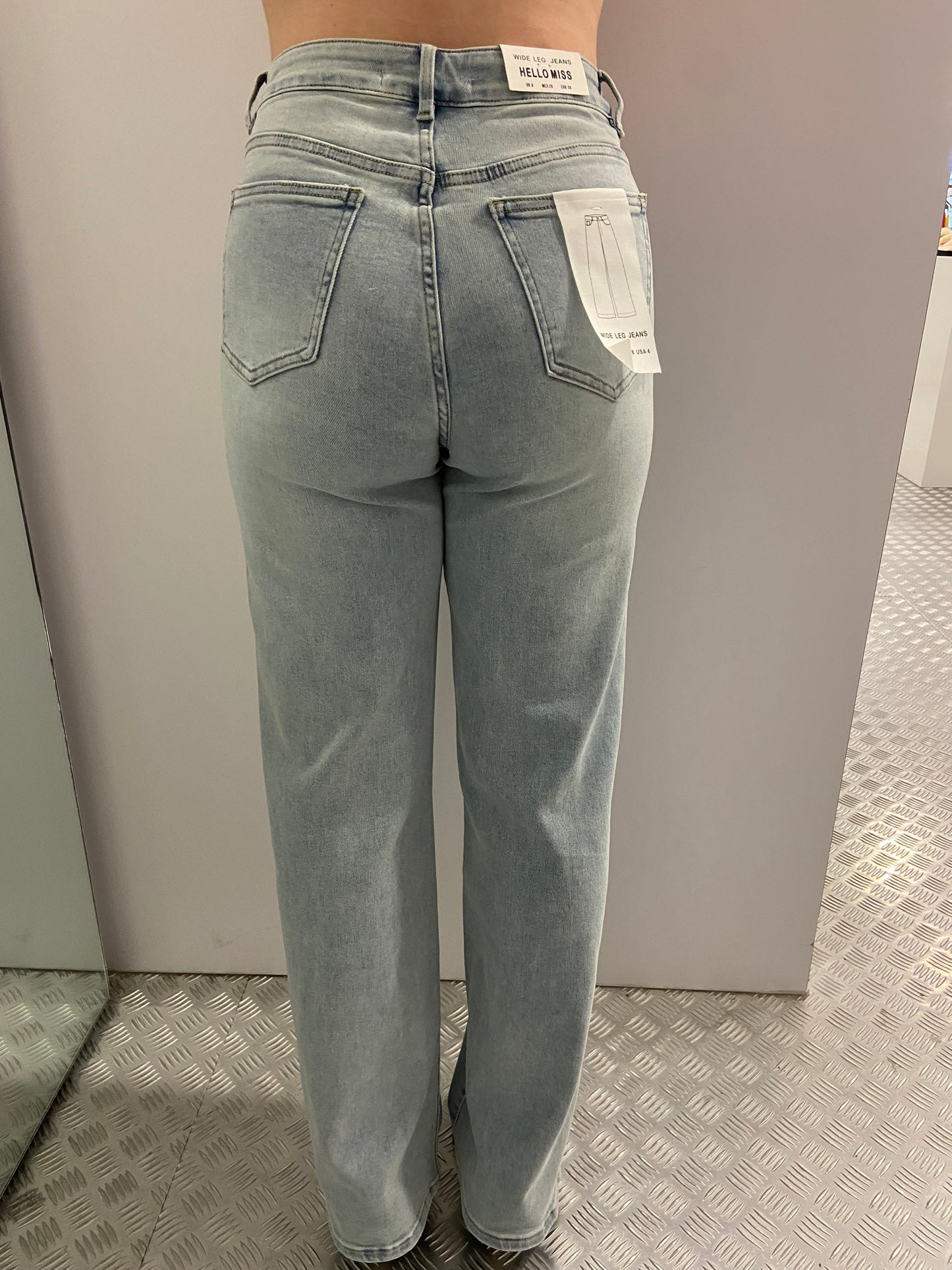 Lichtblauwe wide leg