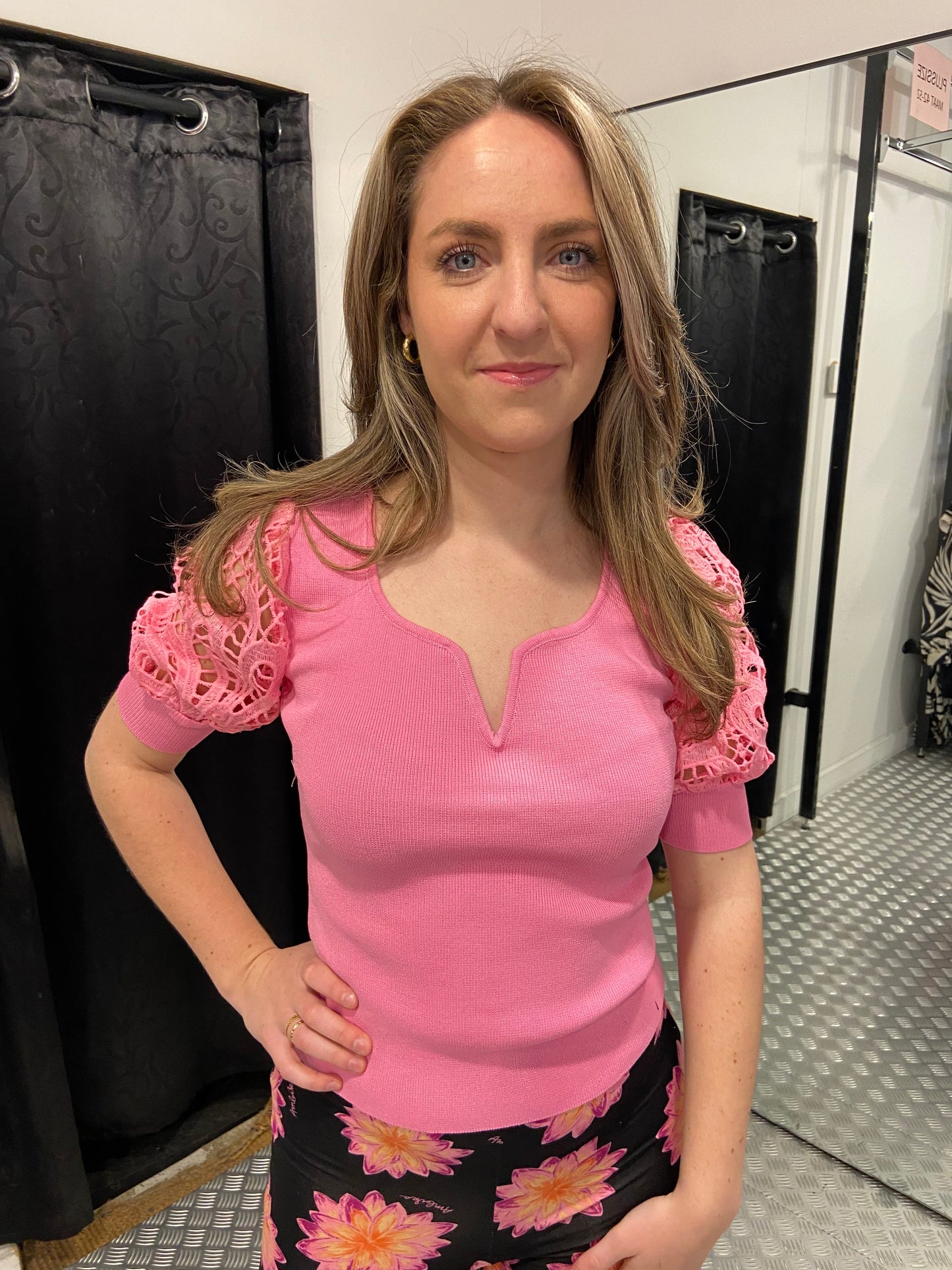 Selina top roze