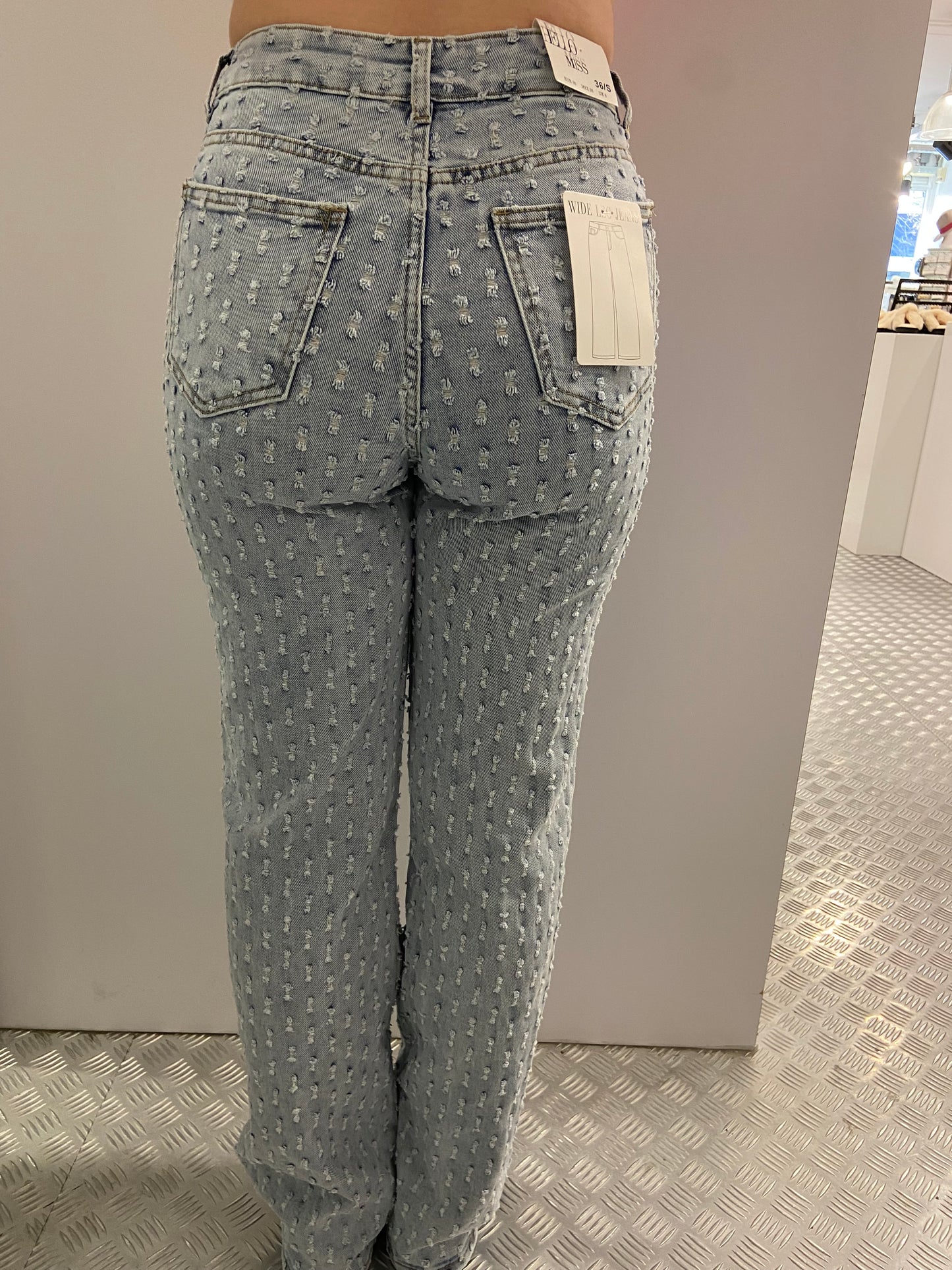 Wide leg strine jeans HM