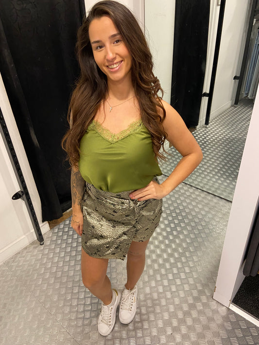 Golden flower skort