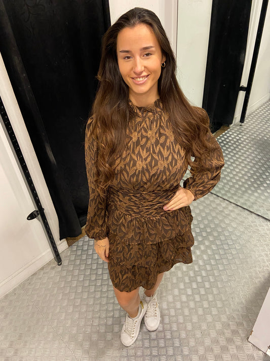 Brown shiny dress