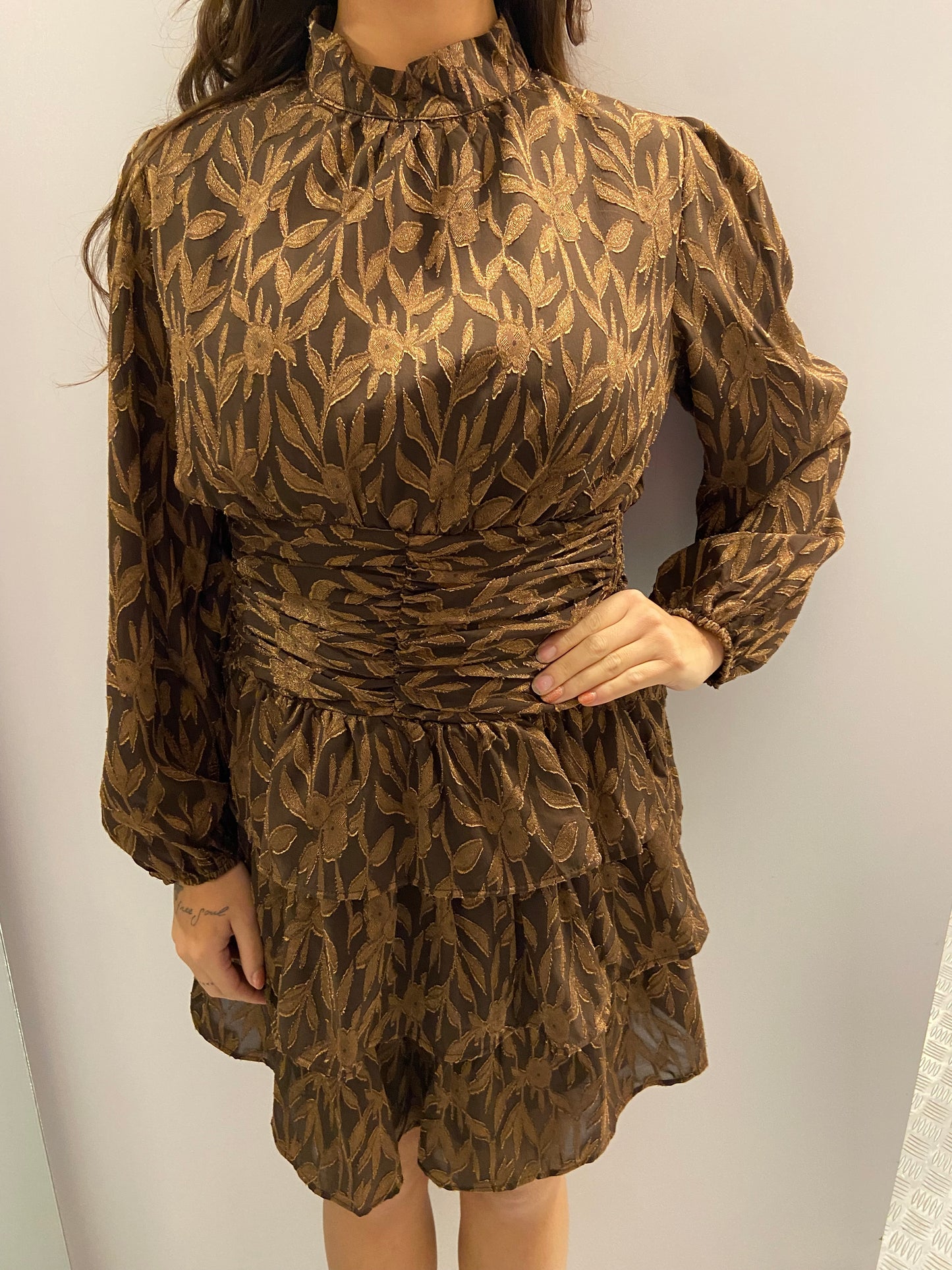 Brown shiny dress