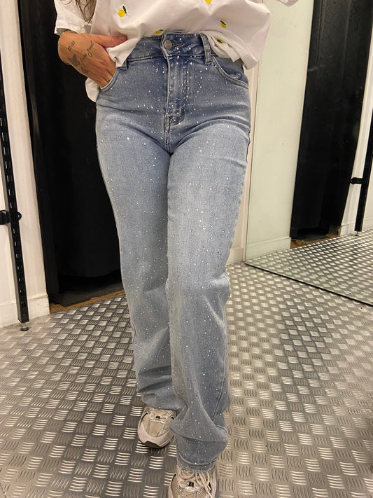 Viral strass wide leg jeans